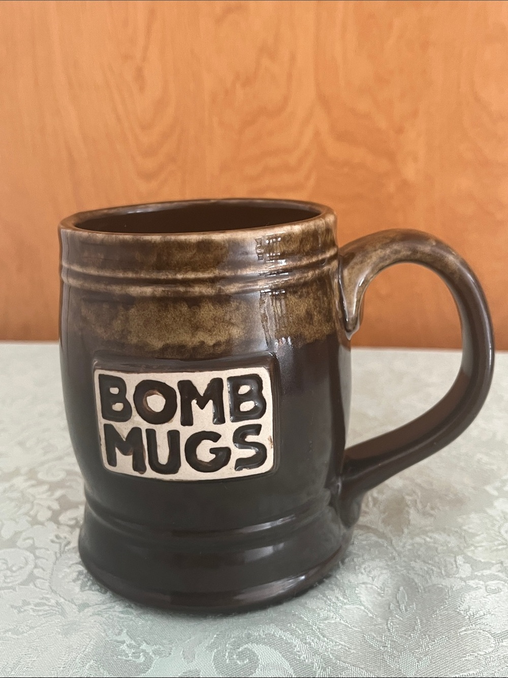 Rare BombMugs Ceramic Pub Stein / Beer Mug with Built-In Shot Holder